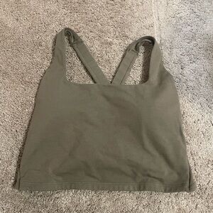 Old Navy Active Size M Green Twist back athletic tank top cross straps